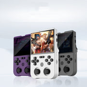 AMPOWN XU10 Handheld Game Console 3.5-Inch IPS Screen Linux System Portable Video Arcade 128G(Purple)
