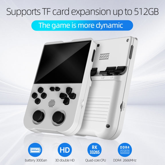 AMPOWN XU10 Handheld Game Console 3.5-Inch IPS Screen Linux System Portable Video Arcade 128G(Grey)