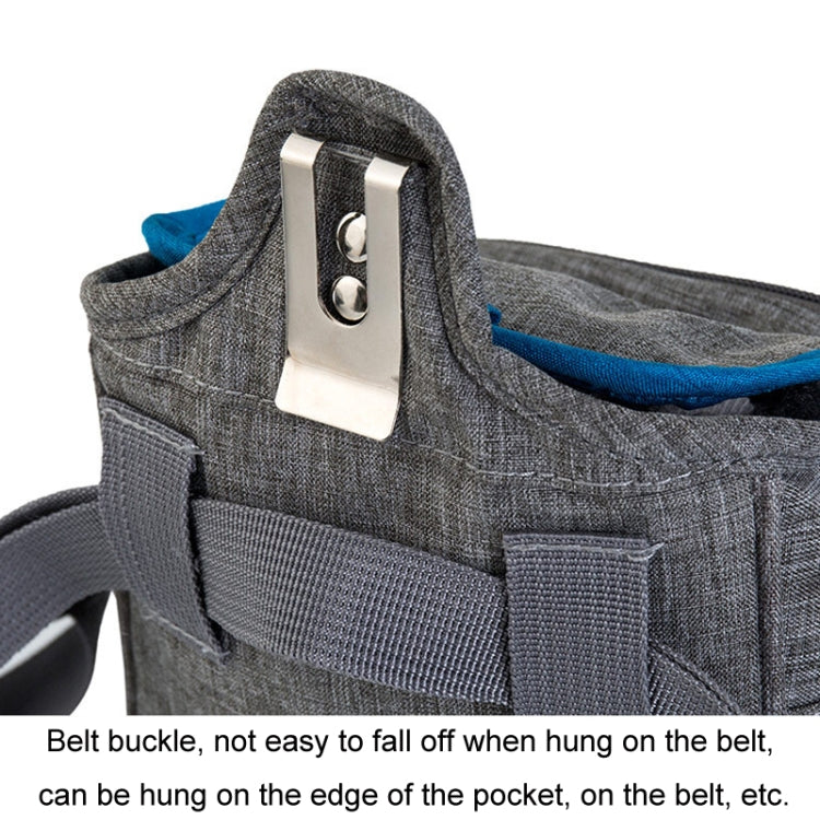 25x17x12cm Portable Pet Training Bag For Outings Dog Pet Snack Waist Bag(Light Gray) - Pet Bags by PMC TechLife | Online Shopping South Africa | PMC TechLife | Buy Now Pay Later Mobicred