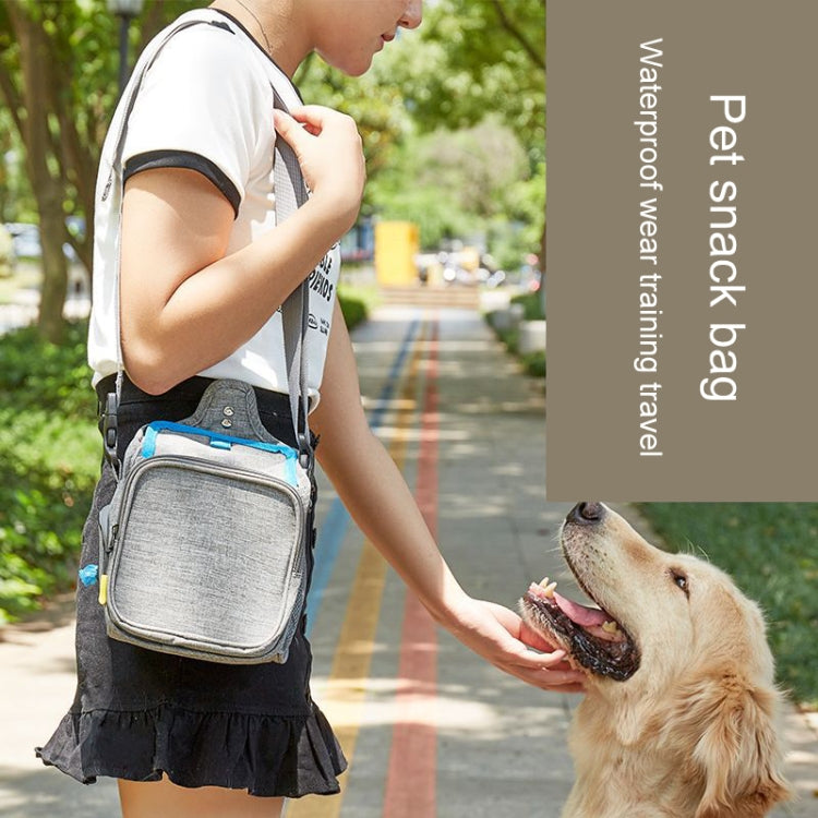 25x17x12cm Portable Pet Training Bag For Outings Dog Pet Snack Waist Bag(Little Dance Dragon Gray+Blue) - free shipping - PMC TechLife - Order now!