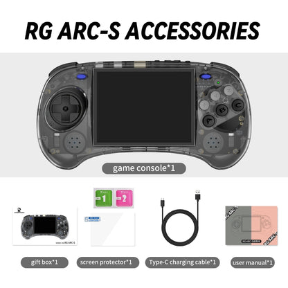 ANBERNIC RG ARC-S Handheld Game Console 4-Inch IPS Screen Linux System Portable Video Arcade 128G(Transparent Blue) - free shipping - PMC Jewellery - Order now!