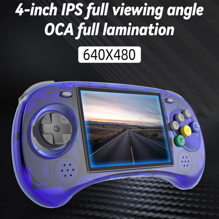 ANBERNIC RG ARC-S Handheld Game Console 4-Inch IPS Screen Linux System Portable Video Arcade 128G(Transparent Blue) - free shipping - PMC Jewellery - Order now!