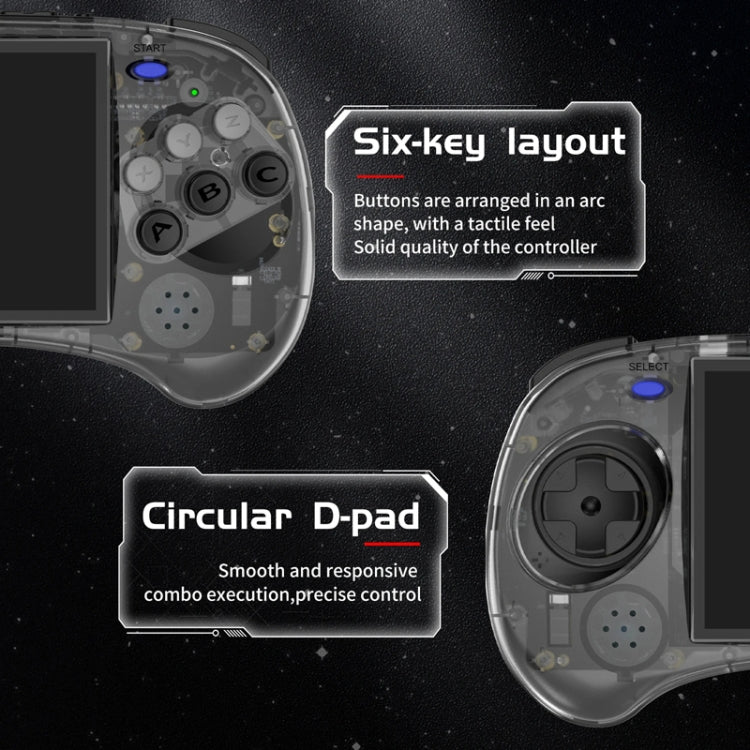 ANBERNIC RG ARC-S Handheld Game Console 4-Inch IPS Screen Linux System Portable Video Arcade 128G(Transparent Blue) - free shipping - PMC Jewellery - Order now!