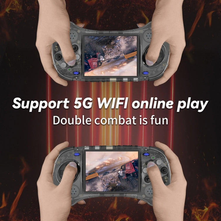 ANBERNIC RG ARC-S Handheld Game Console 4-Inch IPS Screen Linux System Portable Video Arcade 128G(Transparent Blue) - free shipping - PMC Jewellery - Order now!