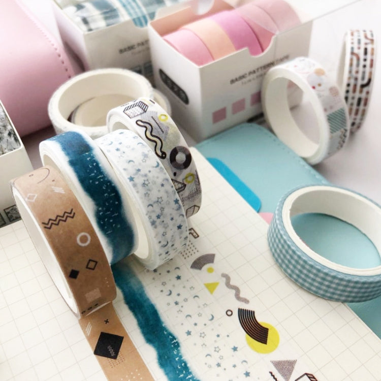 5rolls /Box 3m Washi DIY Decoration Handbook Tape Set, Color: Cherry Dye - Tape & Solid glue by PMC TechLife | Online Shopping South Africa | PMC TechLife | Buy Now Pay Later Mobicred