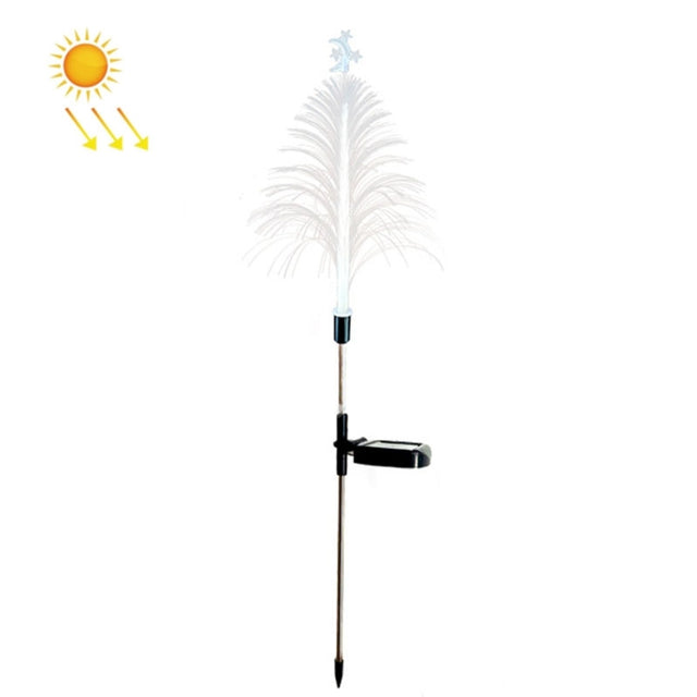 Star Moon Transparent Christmas Tree Solar Light Outdoor Atmosphere Lighting Outdoor Water-resistant Glowing Festival Decorative Lamp