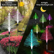 Star Moon Transparent Christmas Tree Solar Light Outdoor Atmosphere Lighting Outdoor Water-resistant Glowing Festival Decorative Lamp