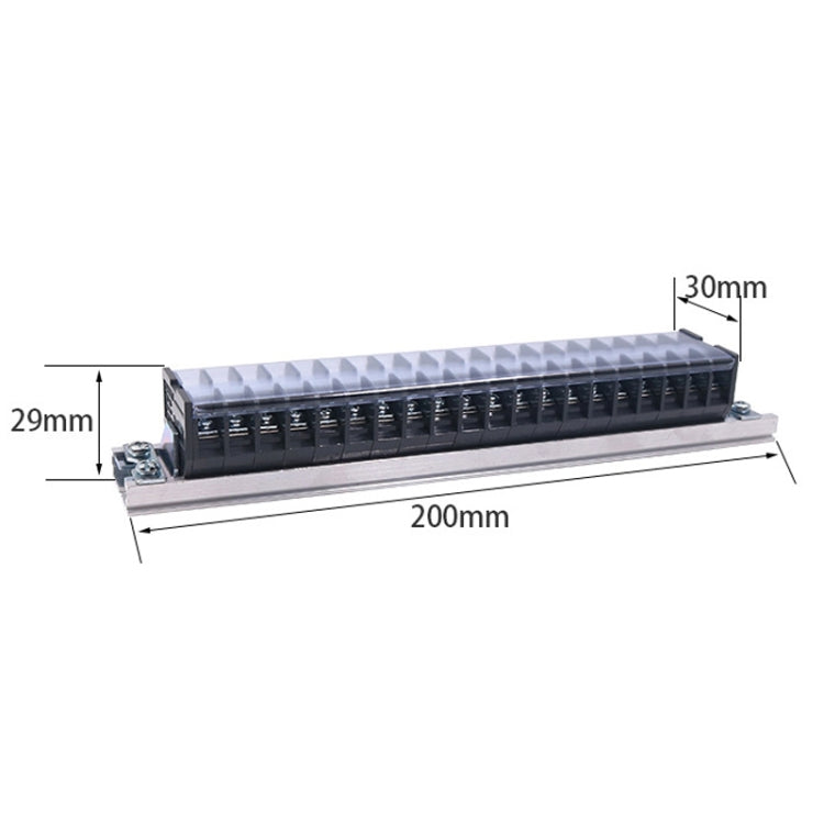 CHINT TD-1520 Terminal Block Rail Type Wiring Block Paralleling Wires Wire Connector - free shipping - PMC Jewellery - Order now!