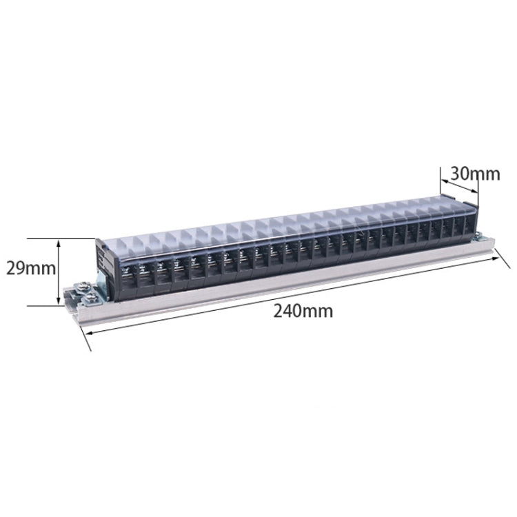 CHINT TD-1525 Terminal Block Rail Type Wiring Block Paralleling Wires Wire Connector - free shipping - PMC Jewellery - Order now!