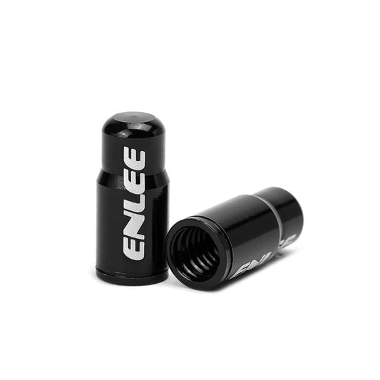 ENLEE E-FZ1004 2pcs /Set Bicycle French Valve Caps Aluminum Alloy Dust Cap For Tire Valve Caps(Black) - Tire Valve Caps by ENLEE | Online Shopping South Africa | PMC Jewellery | Buy Now Pay Later Mobicred
