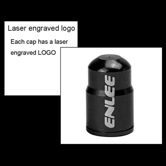 ENLEE E-FZ1004 2pcs /Set Bicycle French Valve Caps Aluminum Alloy Dust Cap For Tire Valve Caps(Red)