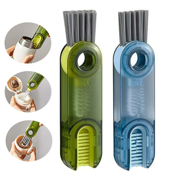 3 In 1 U shaped Cup Lid Cleaning Brush Water Bottle Cover Groove Cleaner(Blue) - Cleaning Tools by PMC TechLife | Online Shopping South Africa | PMC TechLife | Buy Now Pay Later Mobicred