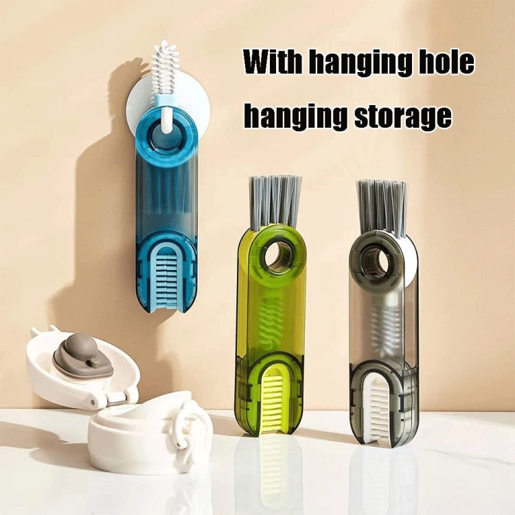 3 In 1 U shaped Cup Lid Cleaning Brush Water Bottle Cover Groove Cleaner(Blue) - Cleaning Tools by PMC TechLife | Online Shopping South Africa | PMC TechLife | Buy Now Pay Later Mobicred