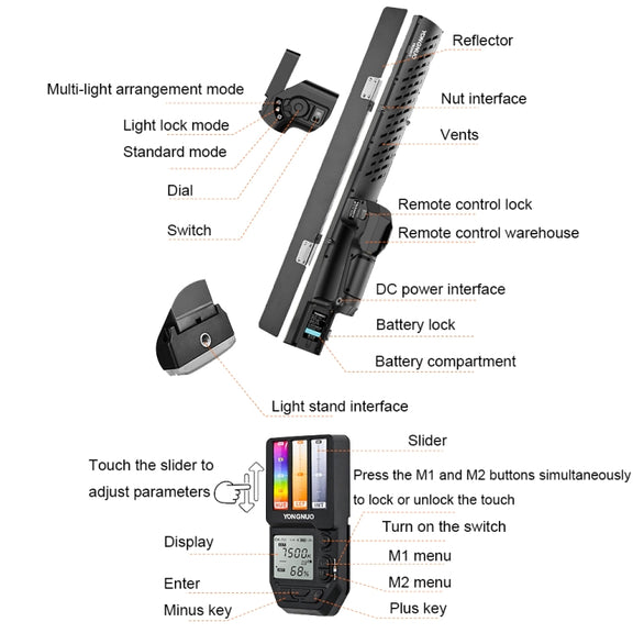 YONGNUO YN360IV 480 LEDs RGB APP Controlled Photography Fill Light, Spec: Standard+Adapter