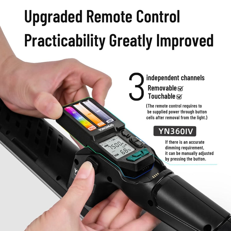 YONGNUO YN360IV 480 LEDs RGB APP Controlled Photography Fill Light, Spec: Standard+Adapter