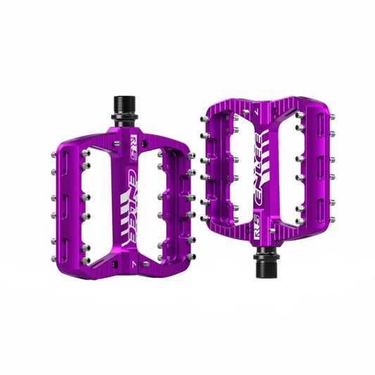 ENLEE R5 1pair Mountain Bike Pedals Bicycle Cycling Wider Non-Slip Footrest Bearing(Purple) - free shipping - PMC Jewellery - Order now!
