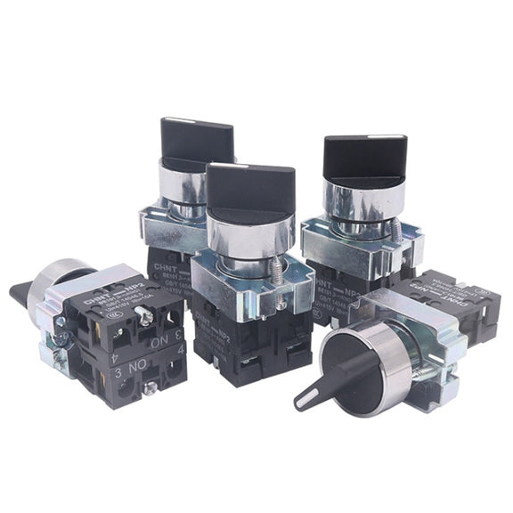 CHINT NP2-BD53 3 Gear Self-resetting 2NO Power Transfer Switch Short Handle Master Knob 22mm
