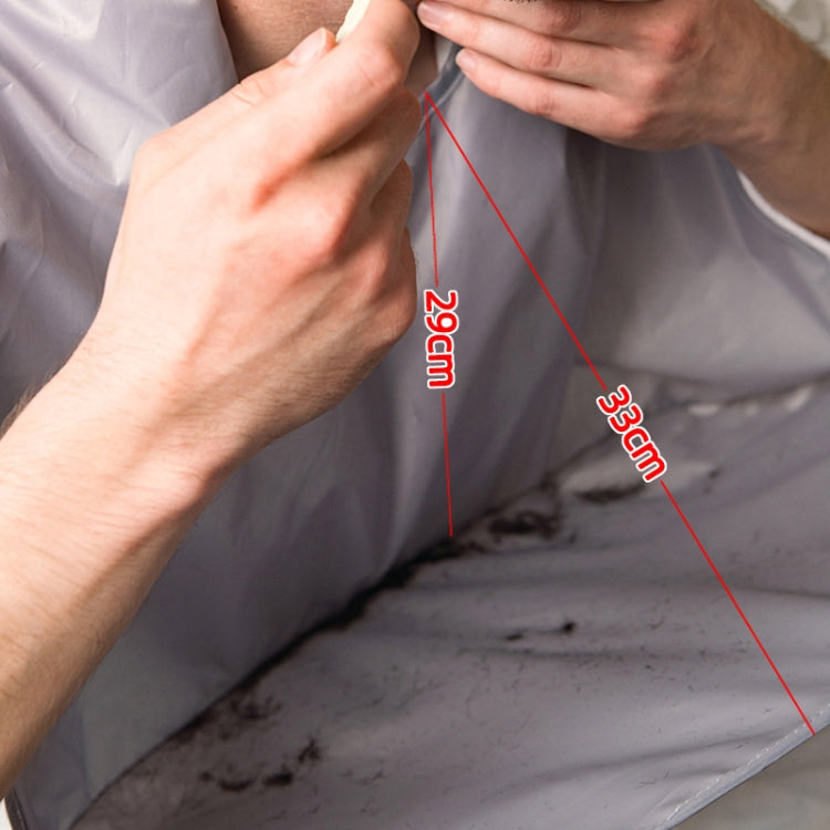 Beard Shaving Apron Convenient Polyester Umbrella Shape Hairdressing Cape(Silver Gray) - free shipping - PMC TechLife - Order now!