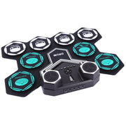 G6008 Desktop Drums With Sound Lithium Portable Drum Set Bluetooth Kids Practice Drum(Black)