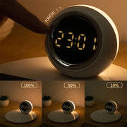 K22T 15W Multifunctional Rotatable Clock Night Light Wireless Fast Charger, Color: Wheat-color