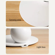 K22T 15W Multifunctional Rotatable Clock Night Light Wireless Fast Charger, Color: Wheat-color