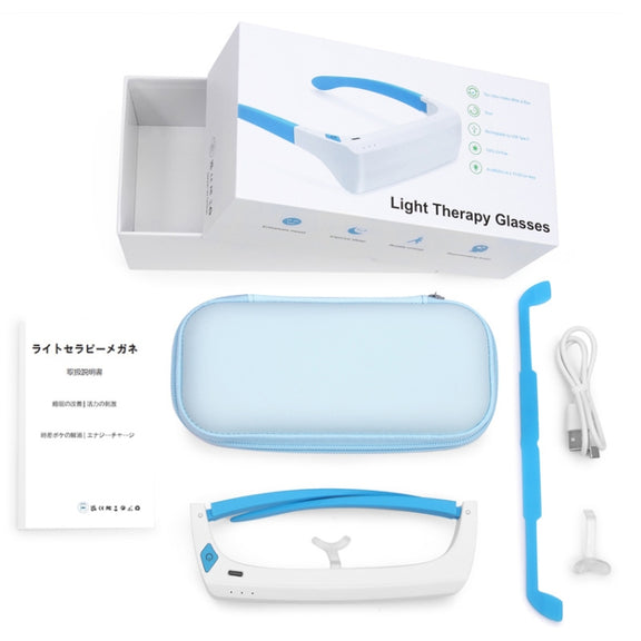 SAD Light Therapy Glasses Wearable UV-Free Blue & White LED Light Therapy Lamp Japanese Version