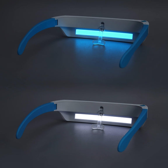 SAD Light Therapy Glasses Wearable UV-Free Blue & White LED Light Therapy Lamp Japanese Version