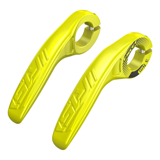 ENLEE E-45616 1pair Bicycle Handlebar Covers Cow Sheeps Horn Grips Joystick Sleeve Accessories(Fluorescent Yellow) - Bicycle Grips by ENLEE | Online Shopping South Africa | PMC Jewellery | Buy Now Pay Later Mobicred