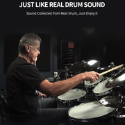 W562 Thickened 7 Drum Set Silicone Hand Rolled Drums Jazz Drums Percussion Instruments Electronic Drums