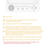 Simulated Sunlight Lamp White Noises Machine SAD Therapy Light With Timer(3 Color Temperature)