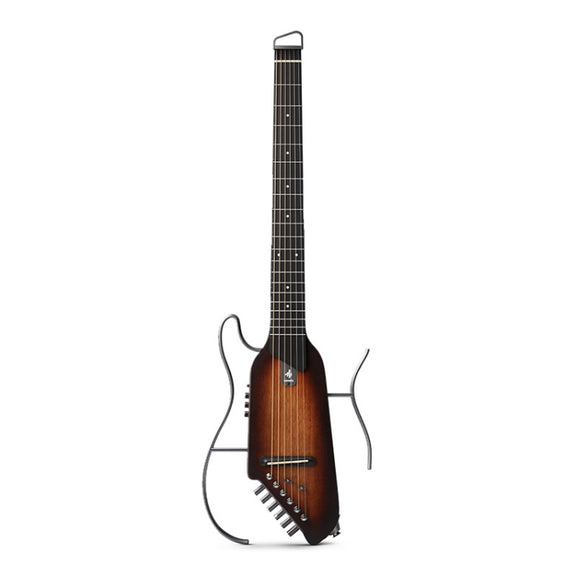 DONNER Smart Headless Silent Guitar Travel Portable Detachable Acoustic Guitar, Style: Mahogany Sunrise Color