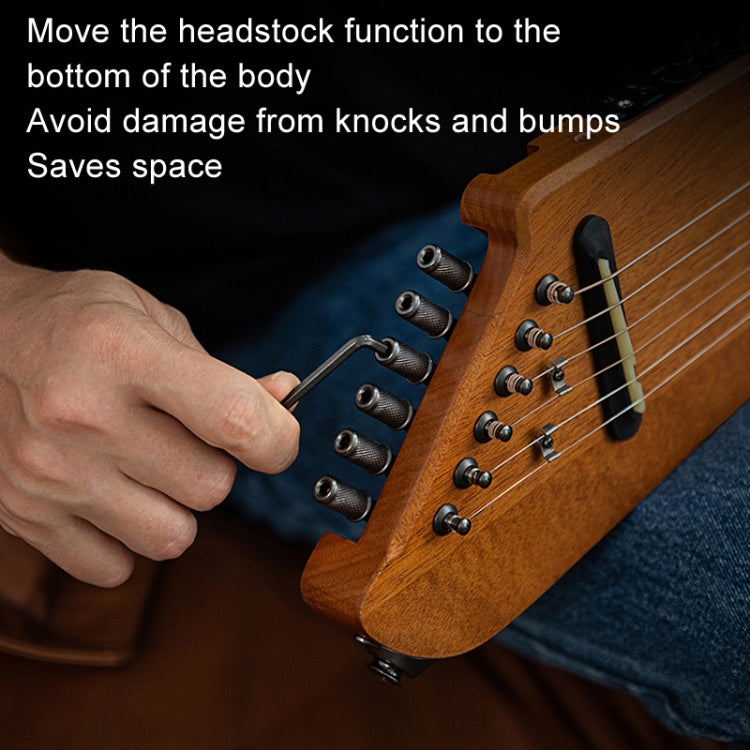 DONNER Smart Headless Silent Guitar Travel Portable Detachable Acoustic Guitar, Style: Mahogany Sunrise Color - free shipping - PMC Jewellery - Order now!
