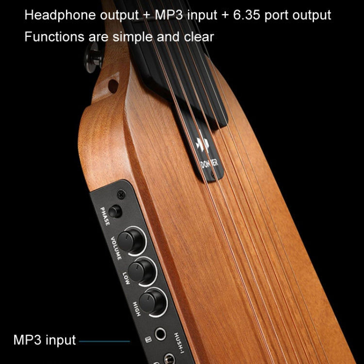 DONNER Smart Headless Silent Guitar Travel Portable Detachable Acoustic Guitar, Style: Mahogany Sunrise Color - free shipping - PMC Jewellery - Order now!