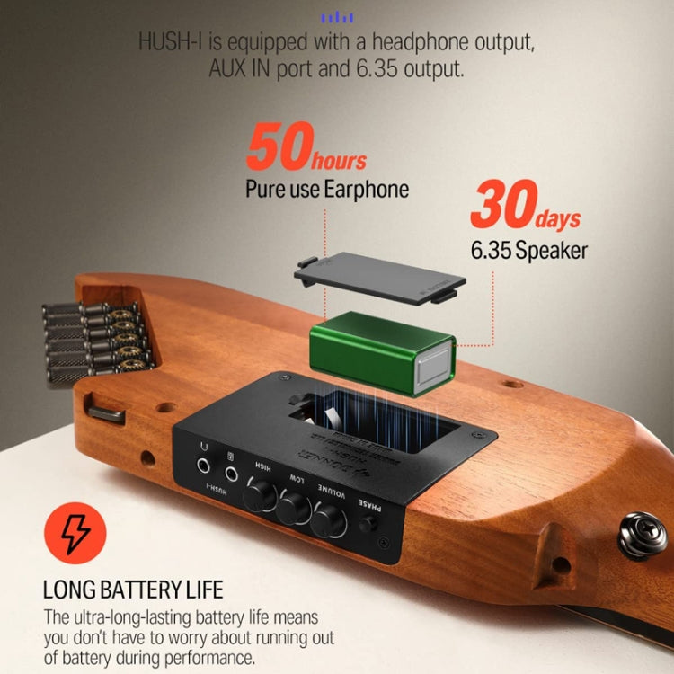 DONNER Smart Headless Silent Guitar Travel Portable Detachable Acoustic Guitar, Style: Mahogany Sunrise Color - free shipping - PMC Jewellery - Order now!