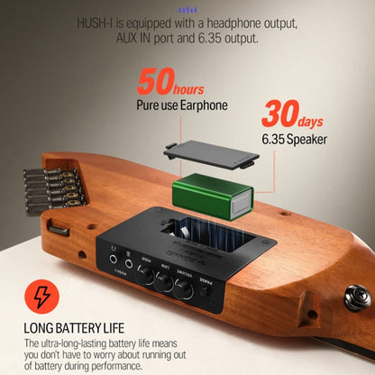 DONNER Smart Headless Silent Guitar Travel Portable Detachable Acoustic Guitar, Style: Mahogany Sunrise Color - free shipping - PMC Jewellery - Order now!