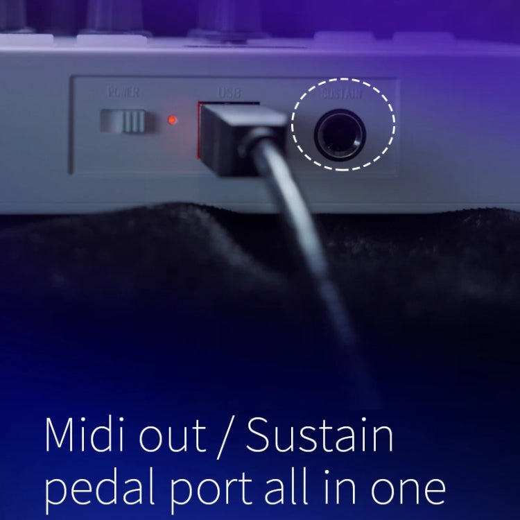 M-VAVE SMK-25 USB MIDI Keyboard Controller With 8 Back Drum Pads(White) - Keyboard Accessories by M-VAVE | Online Shopping South Africa | PMC Jewellery | Buy Now Pay Later Mobicred