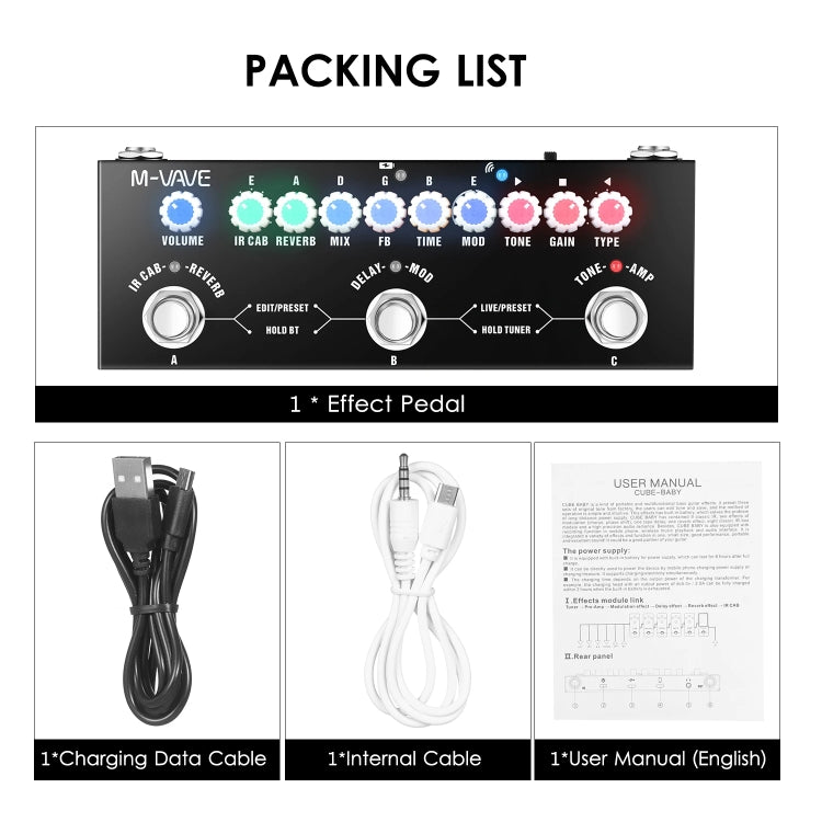 M-VAVE Cube Baby Guitar Effect Device Guitar Accessories - free shipping - PMC Jewellery - Order now!