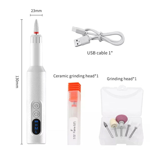 M3 USB Charging Portable Electric Nail Polisher Nail Art Tools Home Nail Art Instrument(Pink)