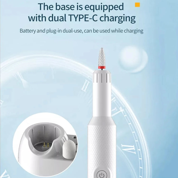 M3 USB Charging Portable Electric Nail Polisher Nail Art Tools Home Nail Art Instrument(Pink) - Grinding Tools & Accessories by PMC TechLife | Online Shopping South Africa | PMC TechLife | Buy Now Pay Later Mobicred