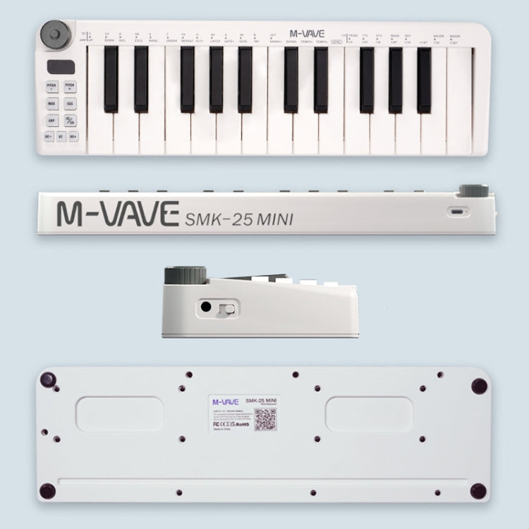 M-VAVE SKM-25MINI Digital Electronic Piano 25 Key Musical Instrument MIDI Keyboard Controller - free shipping - PMC Jewellery - Order now!