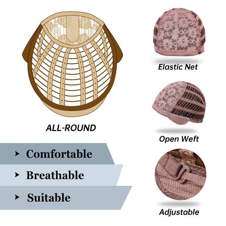 Women Long Hair Wig with Bangs Gradient Fluffy Water Ripple Curly Hair Wig, Color: Brown Pick Dye LC2059-1 - free shipping - PMC TechLife - Order now!