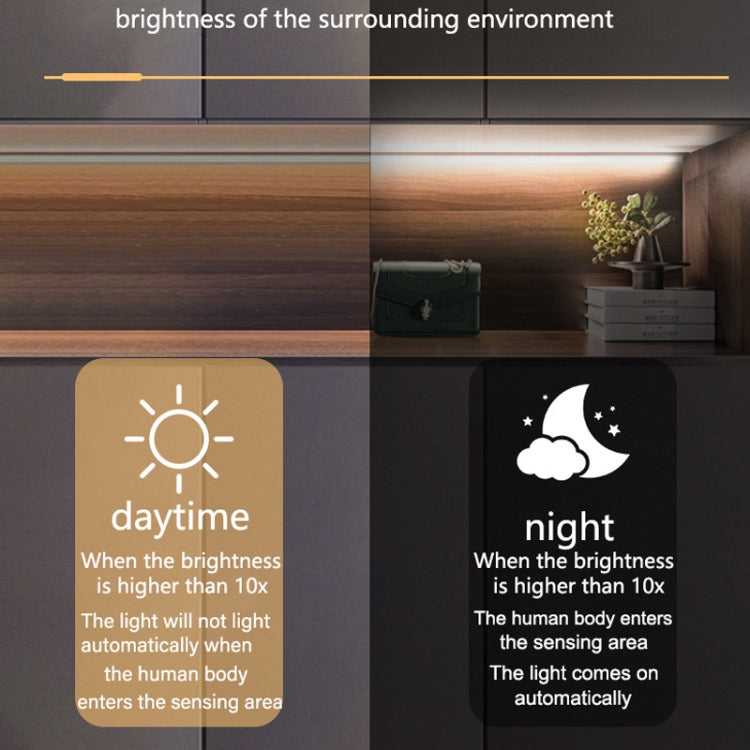 2m LED Body Sensor Flexible Light Strip Smart Sensor USB Light Strip(Warm White) - Sensor LED Lights by PMC TechLife | Online Shopping South Africa | PMC TechLife | Buy Now Pay Later Mobicred