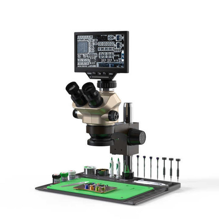 BAKU BA-692  2 In 1 Microscope Maintenance Insulation Pad Aluminum Alloy Silicone Work Mat(Black+Green) - free shipping - PMC TechLife - Order now!