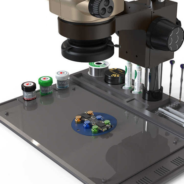 BAKU BA-692  2 In 1 Microscope Maintenance Insulation Pad Aluminum Alloy Silicone Work Mat(Black+Green) - free shipping - PMC TechLife - Order now!