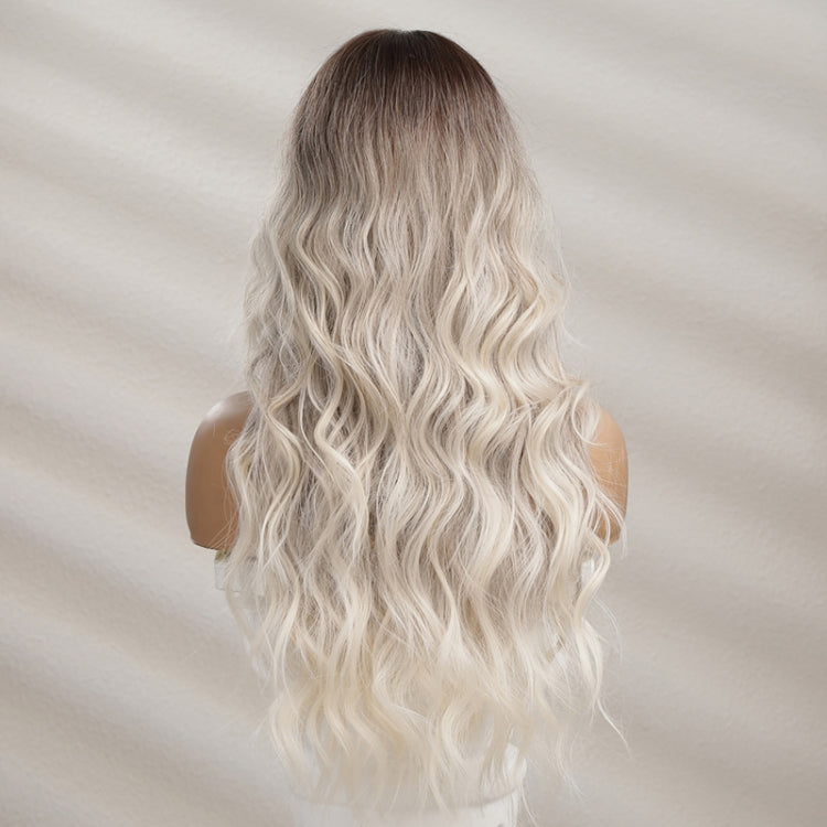 Big Wavy Women with Middle Parted Bangs Gradient Long Curly Hair Chemical Fiber Wig(LC2102-1) - free shipping - PMC TechLife - Order now!