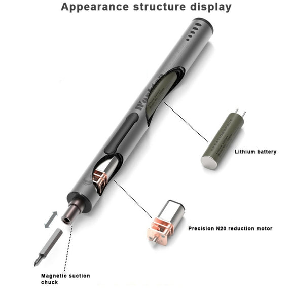 BAKU Worktop 280rpm/Min 0.35N.M Electric Screwdriver Set With 20 Bits