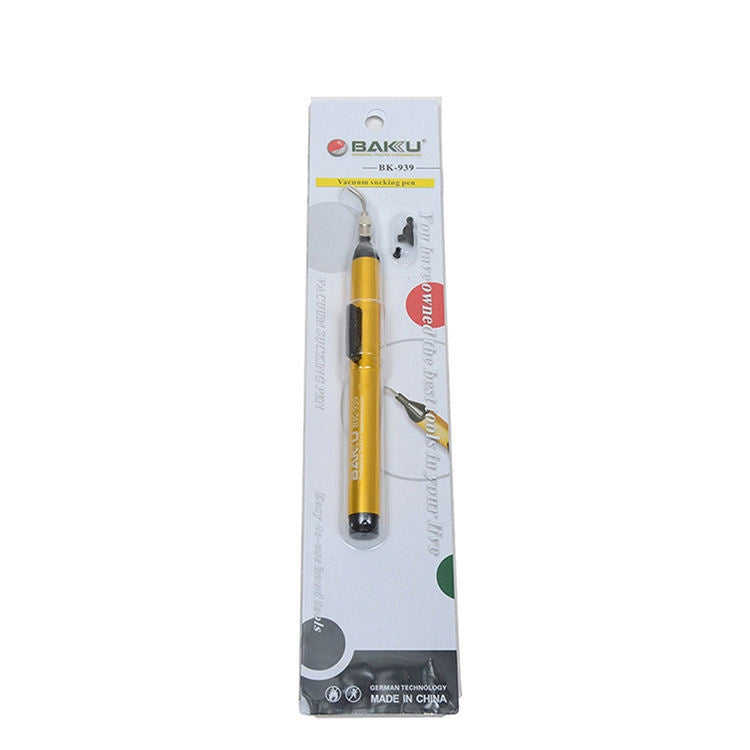BAKU BK-939 Vacuum Sucking Pen with 3 Suction Headers Repair Tool(Gold) - Sucker by BAKU | Online Shopping South Africa | PMC TechLife | Buy Now Pay Later Mobicred