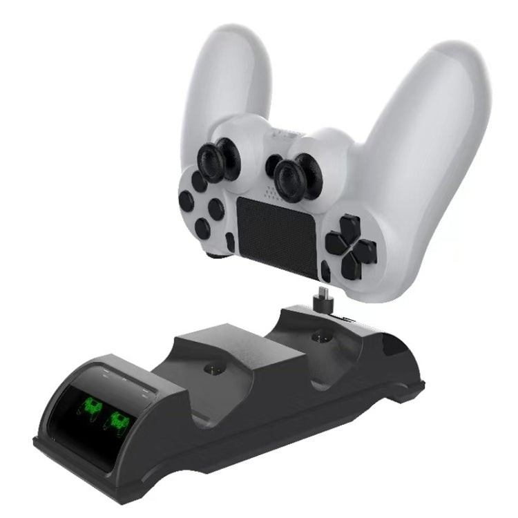 For PS4 Slim / Pro Gamepad Docking Charger Controller Dual Charger With Display Lights(White) - Charger & Power by PMc TechLife | Online Shopping South Africa | PMc TechLife | Buy Now Pay Later Mobicred