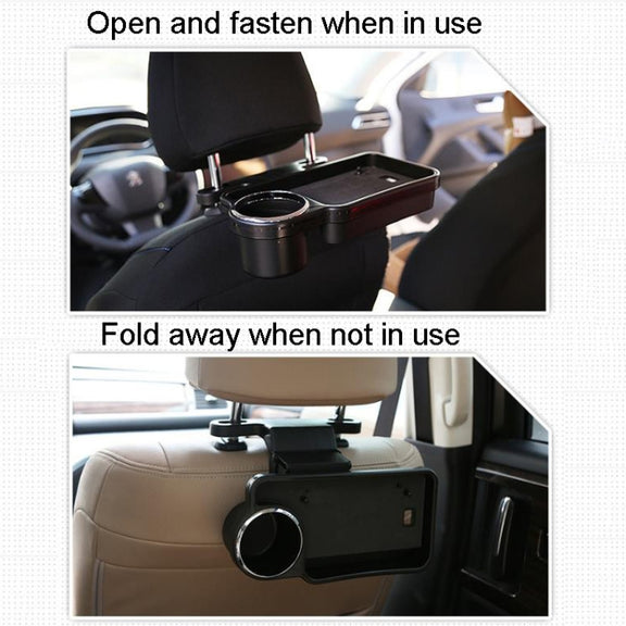 Automotive Water Cup Holder Drink Holder Car Rear Chair Seat Holder Tray(Black)