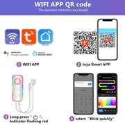 4pcs+3 Corners WiFi 12V RGBIC Splicing Wall Light Intelligent Remote Control Indoor Decorative Ambient Lights(US Plug)